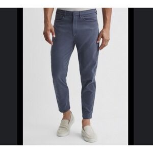 Reiss Brushed Cotton Slim Fit Pants Airforce Blue 34x30